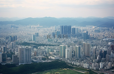 首尔城市天际线航拍图 5
