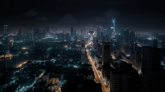 建筑高楼都市夜景城市背景