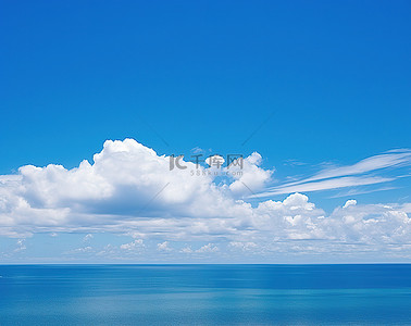 夏威夷花边背景图片_一片云海升起的海洋