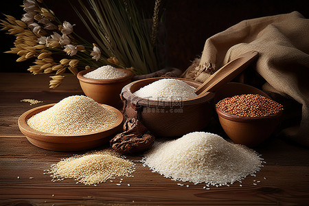 健康生活背景图片_健康生活的食物和烹饪 大米的制作方法