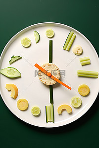 芹菜背景图片_一个钟形的盘子，里面有胡萝卜和芹菜