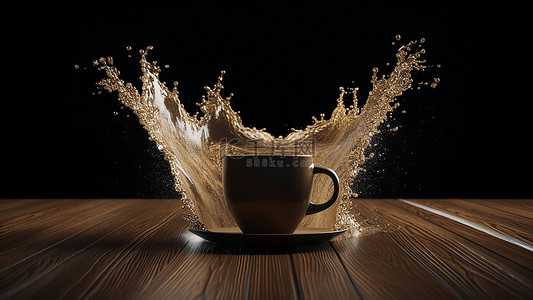 饮料创意背景图片_咖啡饮品饮料创意
