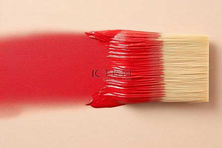 背景直背景图片_米色背景上的红色画笔