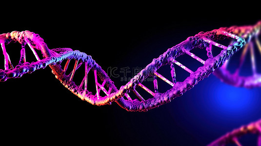 DNA 分子结构的 3d 渲染