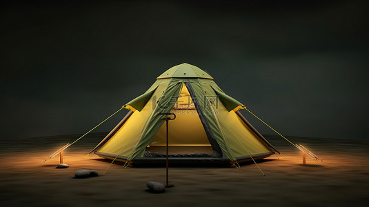 创建露营帐篷的 3D 模型