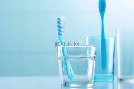牙齿牙刷背景图片_使用牙齿保健用品刷牙