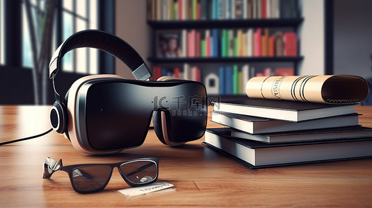 新媒体技术与应用背景图片_适用于移动和 PC 教育的增强型数字学习 3D VR 技术
