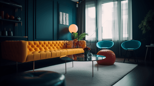 沙发茶几时尚现代简约客厅装修效果图
