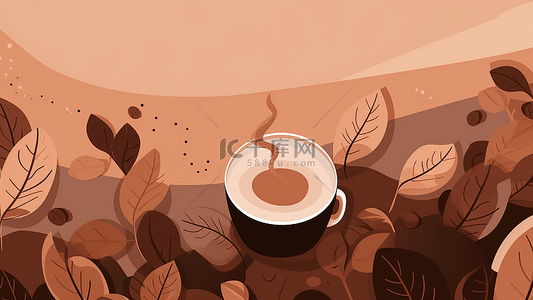 咖啡背景插画海报