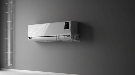 空调背景图片_壁挂式空调机组的 3D 渲染