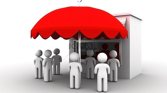 客户关系管理背景图片_商业客户关系概念的 3d 插图