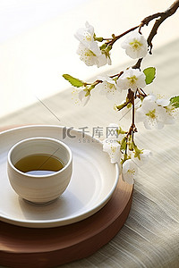 花茶背景图片_一碗一碗樱花茶