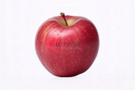 苹果水果背景图片_一个带核的苹果
