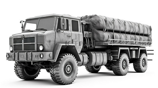 伊斯坎德尔导弹在 3d 渲染中对乌克兰战争的白色背景思考