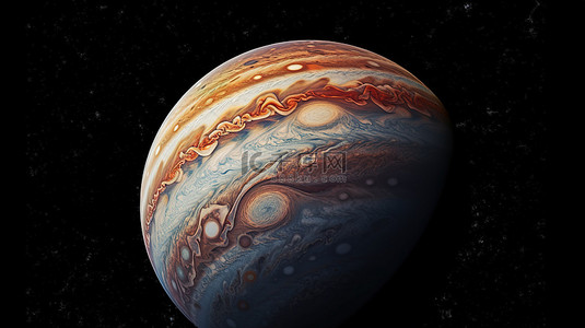 星空背景图片_令人惊叹的木星卫星欧洲和太阳系行星的 3D 渲染图，由 NASA 提供