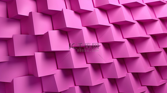 粉红色几何浮雕背景的 3d 渲染
