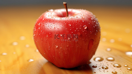 苹果吃苹果背景图片_开胃苹果的 3D 建模