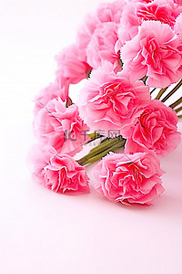 粉色花束背景图片_12 件装人造粉色康乃馨花装饰