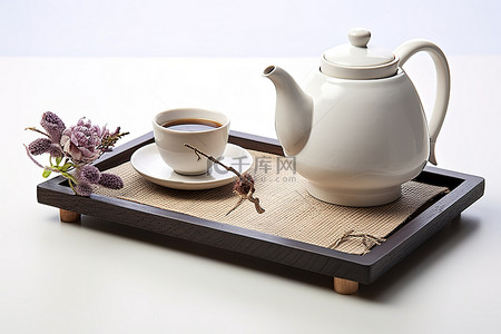 茶壶背景图片_托盘上的茶壶 托盘上的茶壶