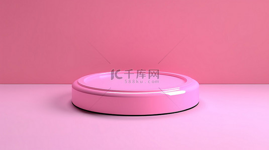 情人节粉色高清背景图片_时尚粉色讲台显示屏的 3D 渲染