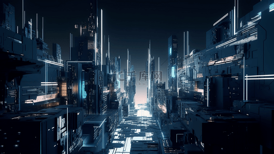 科技城市未来元宇宙背景