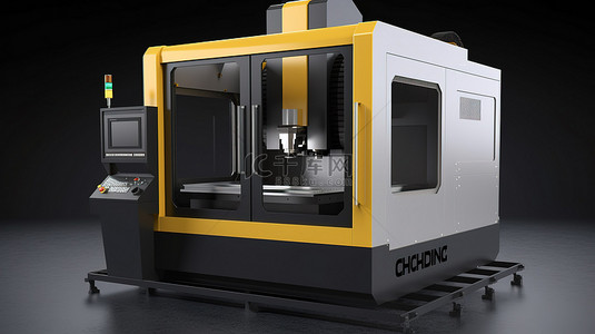 机械工厂背景图片_3D 可视化数控机床
