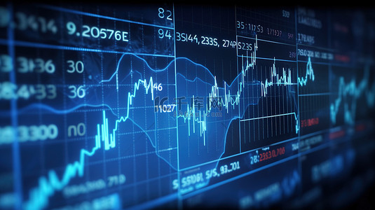 未来的股票市场洞察力 3d 呈现商业内幕期货