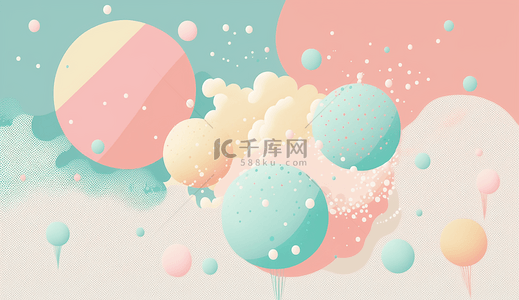 夏日可爱背景图片_甜品冰淇淋粉色抽象审美背景