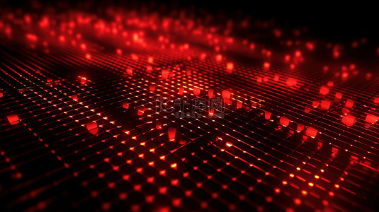 端午节视屏背景图片_抽象背景红色模糊 led 纹理在 3d 渲染