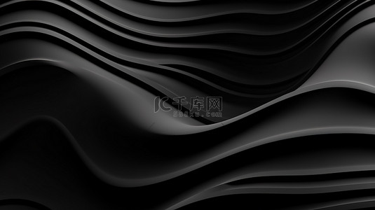 抽象波浪和线条图案的 3D 渲染非常适合背景模板