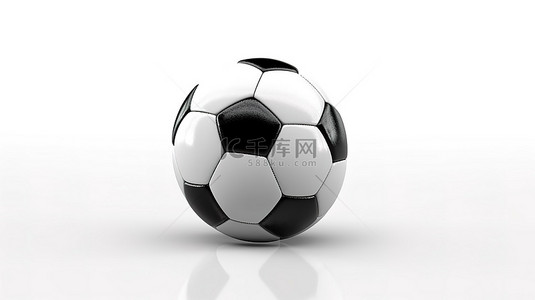 3d 渲染中白色背景的传统足球