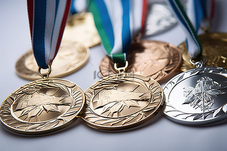 羽毛球背景图片_金属表面上的美国羽毛球锦标赛奖牌