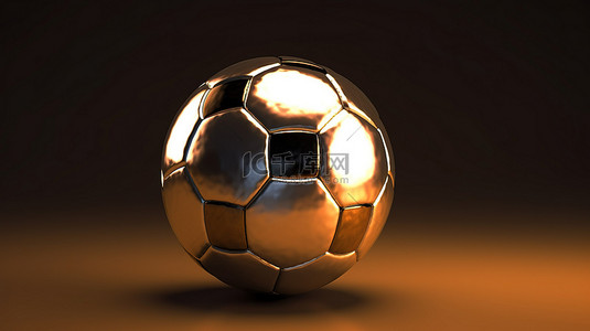踢足球标志背景图片_永恒足球的 3d 渲染