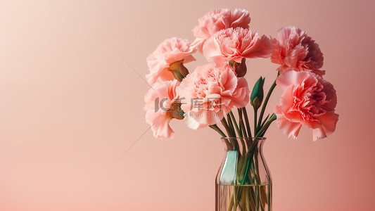 鲜花礼物背景背景图片_母亲节鲜花礼物粉色背景
