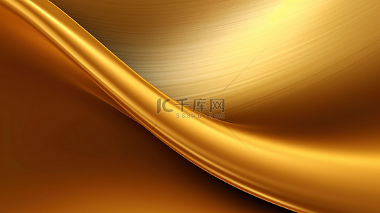 质感盘子背景图片_优雅的 3D 渲染拉丝金色金属纹理背景
