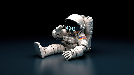 网站服务器背景图片_宇航员主题 3d 404 错误页面