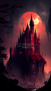 城堡夜晚吸血鬼堡垒背景