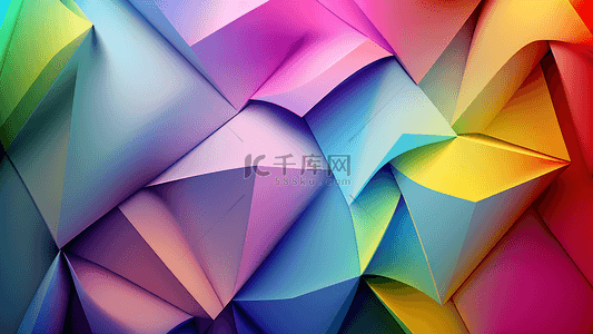 彩色抽象三角背景