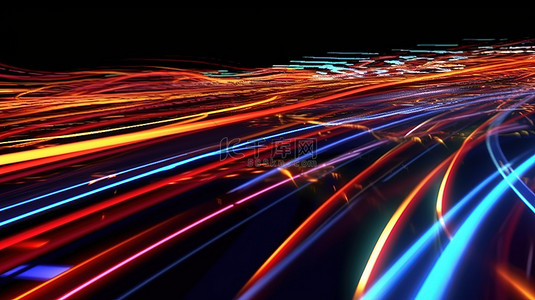 数码时间背景图片_超速线的无缝循环交通 3d 动画