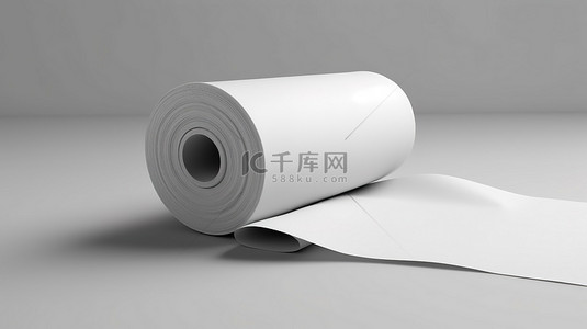 空白页面背景图片_空白的白纸放在光滑的灰色背景 3D 渲染上