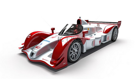 赛车卡通背景图片_白色背景上 3D 渲染赛车的顶视图