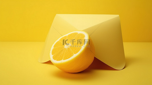 3D 纸设计中的企业柠檬