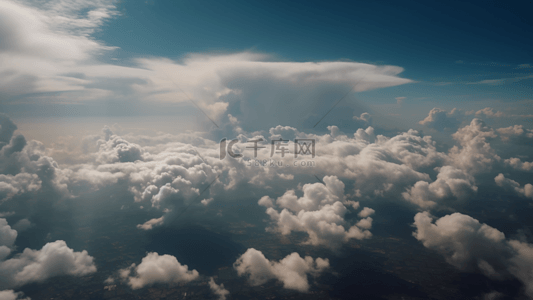 晴朗天空背景图片_天空白色云端