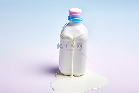 养老育儿背景图片_婴儿奶瓶有一滴牛奶