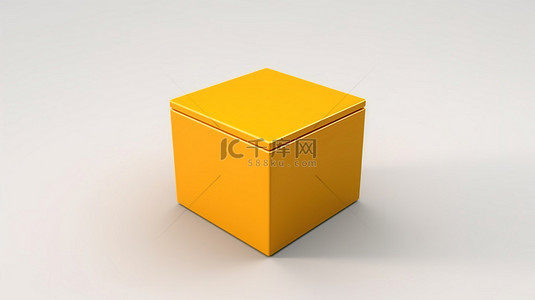 白色背景上的数字艺术设计 3D 盒子插图完美适合包装和对象设计