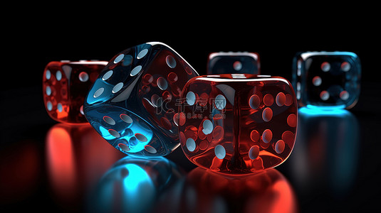 彩色的骰子背景图片_艺术骰子抽象的 3d 渲染