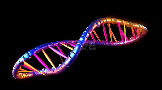 螺旋 dna 隔离 3d 渲染背景图