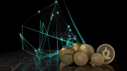 趋势上升背景图片_恒星加密货币在阿根廷飙升 3D 呈现上升的市场趋势
