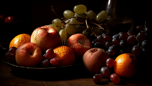 水果静物青葡萄背景