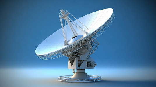 全球商务背景图片_用于通信的卫星天线的 3D 渲染插图